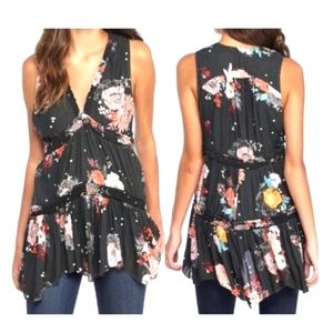 Free People Floral Haze Tunic Tank Small
